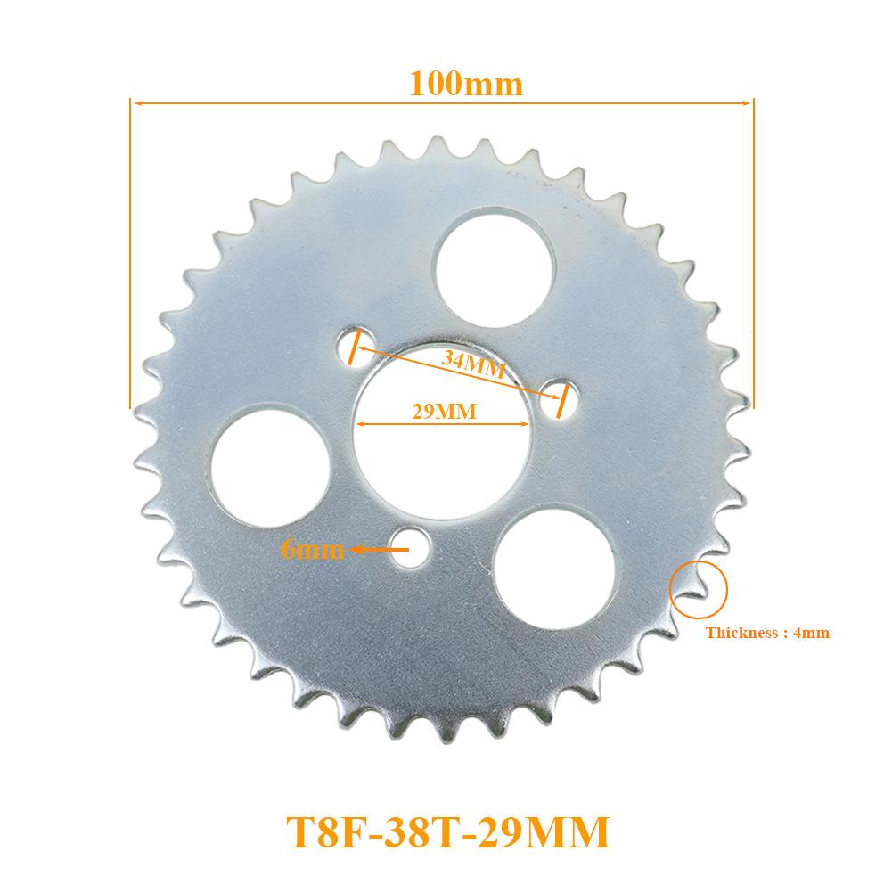 47cc 49cc T8F Kette 35Z 38Z 44Z 54Z 64Z 26MM 29MM 35MM 54MM Zähne Ritzel Kits Für Mini Moto Atv Quad 2-Takt Motor Teile