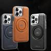 Luxury Magnetic 360 Rotation Invisable Kickstand Wireless Charging Leather Case For iPhone 15 Pro Max 14 Plus 13 12 11 Cover