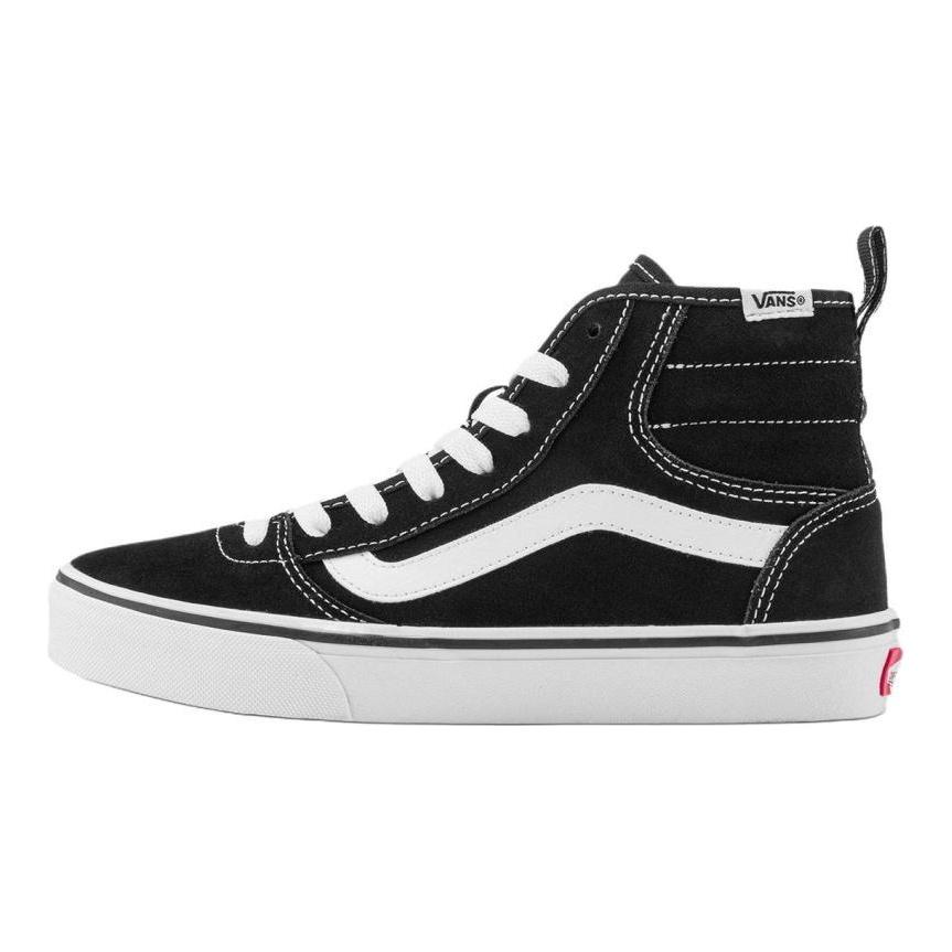 Vans Ashwood Hi High top Skateboard Shoes Women's Black White Sneakers VN000D96BA2