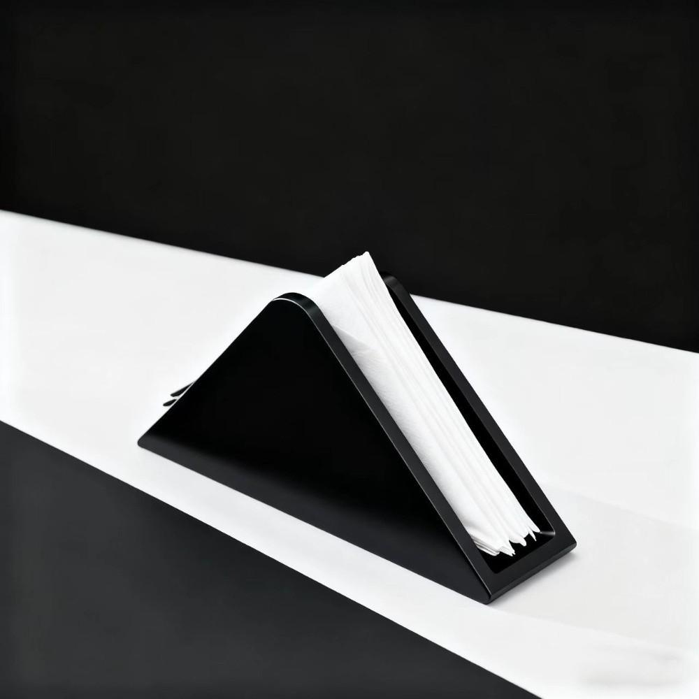 Non-slip Bottom Wooden Tissue Holder Space-saving Design Sturdy Structure Tissue Dispenser Multi-functional Napkin Container