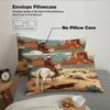 3pcs Retro Western Cowboy Desert Landscape Print Bedding Set 1 Duvet Cover 2 Pillowcases No Comforter Included Soft Washable