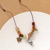 Retro literary necklace, natural plant fruit acorn pendant, long sweater chain, niche accessories