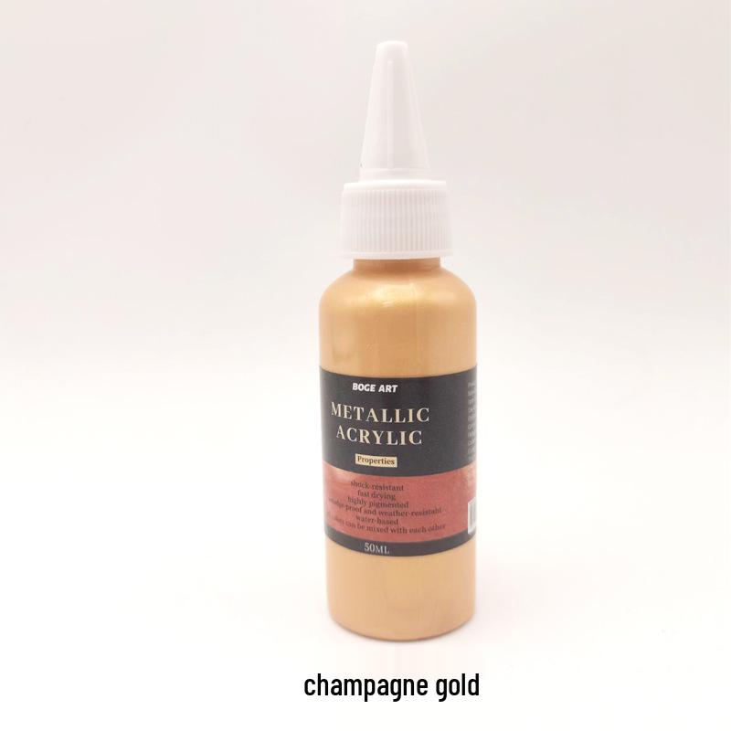 Iridescent Metallic Acrylic Paint, 100ml - Buddha Light Silver for Fluid Art, Walls, Hand-Painted Shoes, Gold Touch.