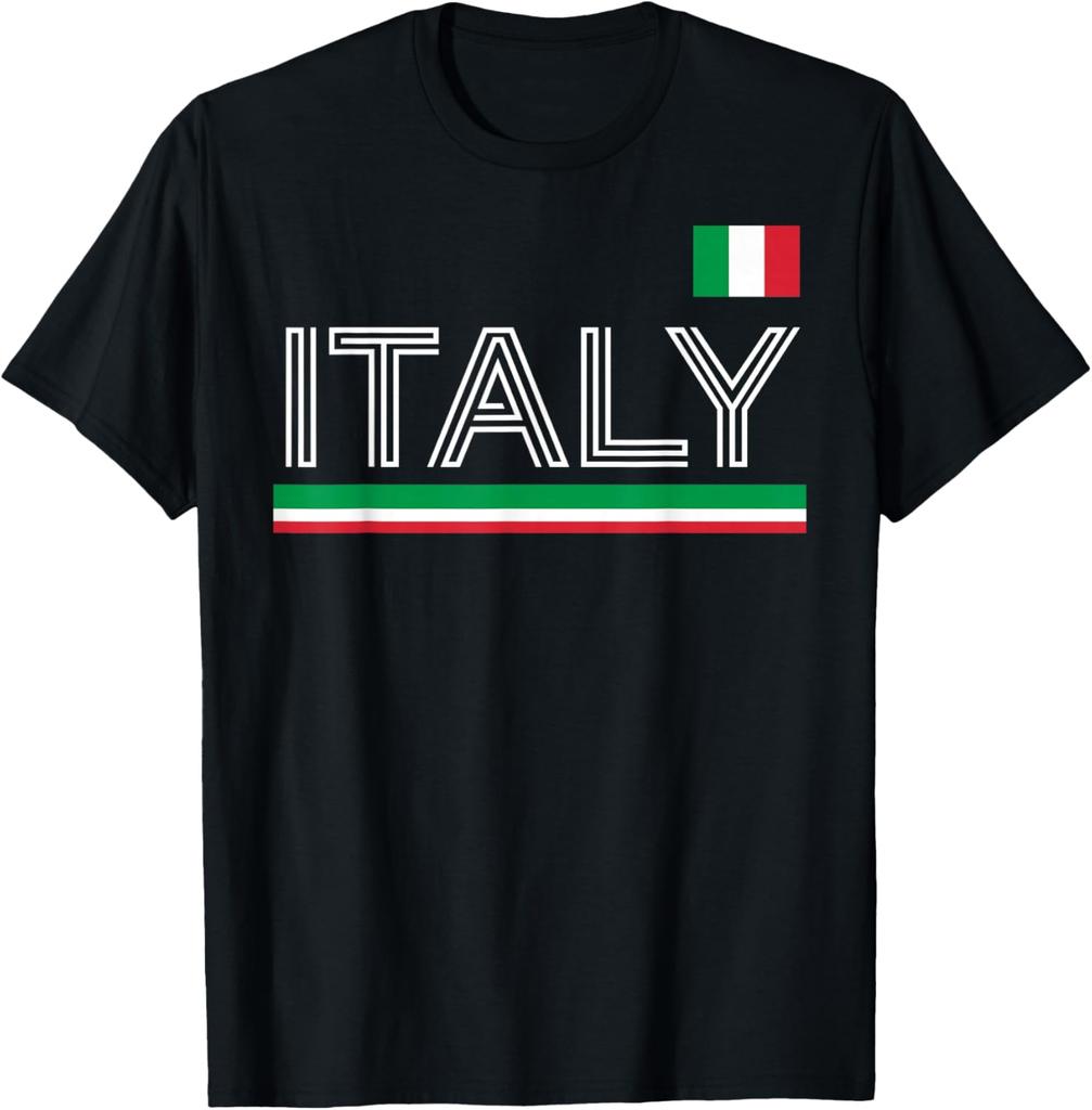 Italy Gift Flag Italy Vintage Italia Italiano Italian T-Shirt Unisex Summer Streetwear Tops Short Sleeve Printed T-shirt