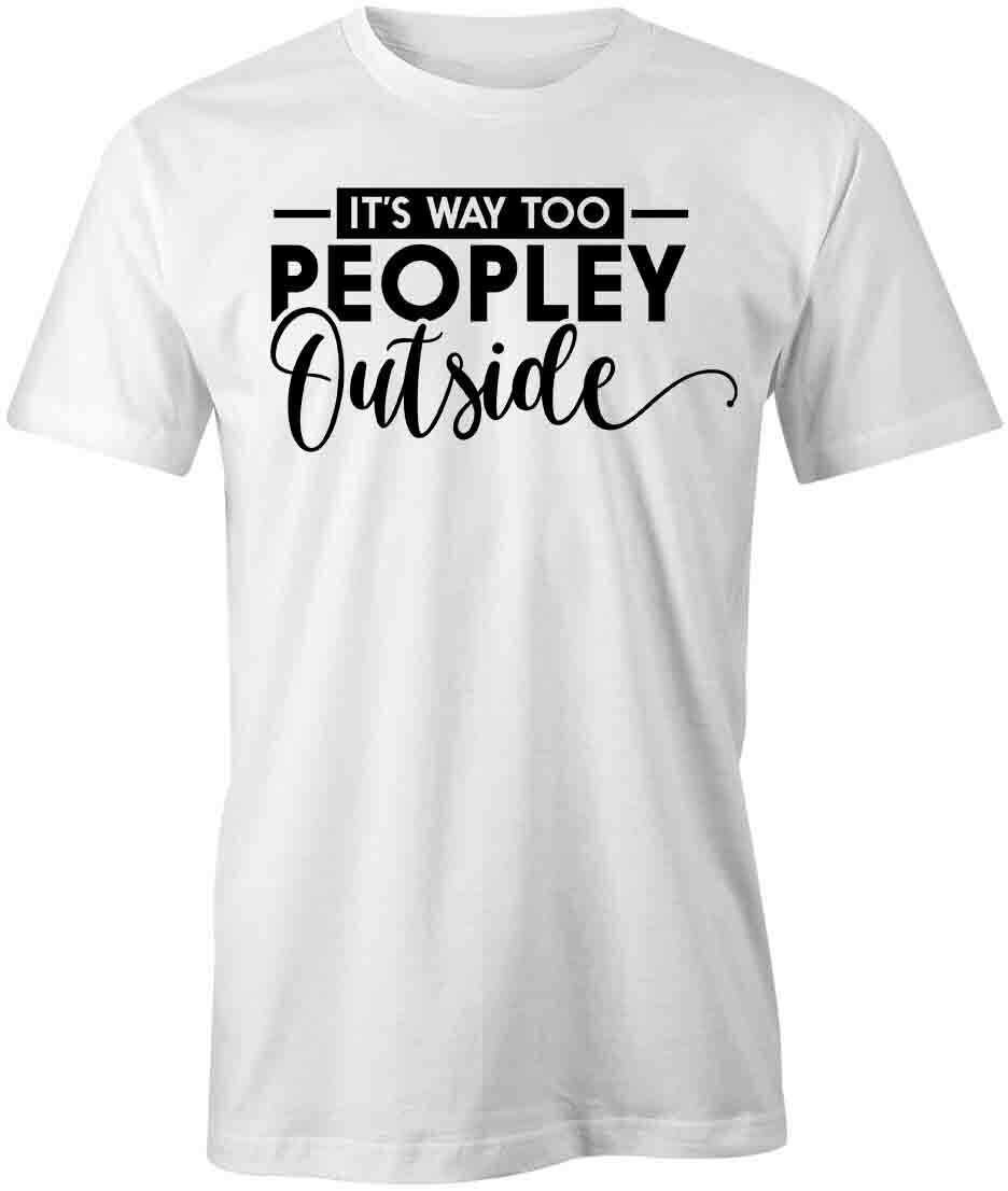 IT S WAY TOO PEOPLEY OUTSIDE TShirt Tee Short-Sleeved Cotton CLOTHING S1WSA240 XXL