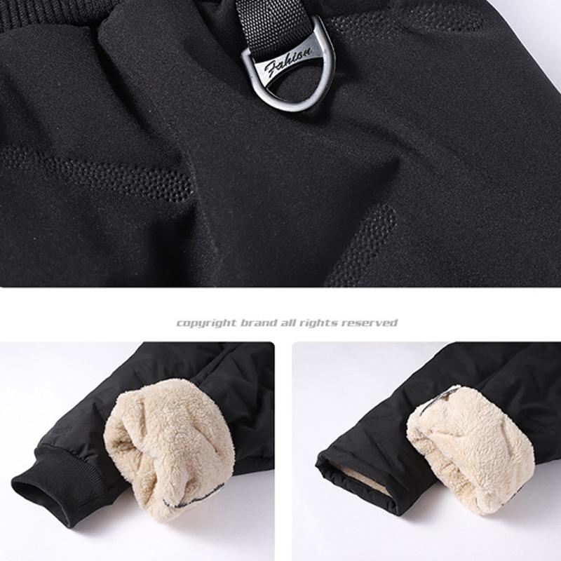 Winter Clothes Men's Thick Pants Velvet Fleece Pants Waterproof Outdoor Sportswear Sweatpants Trousers For Men