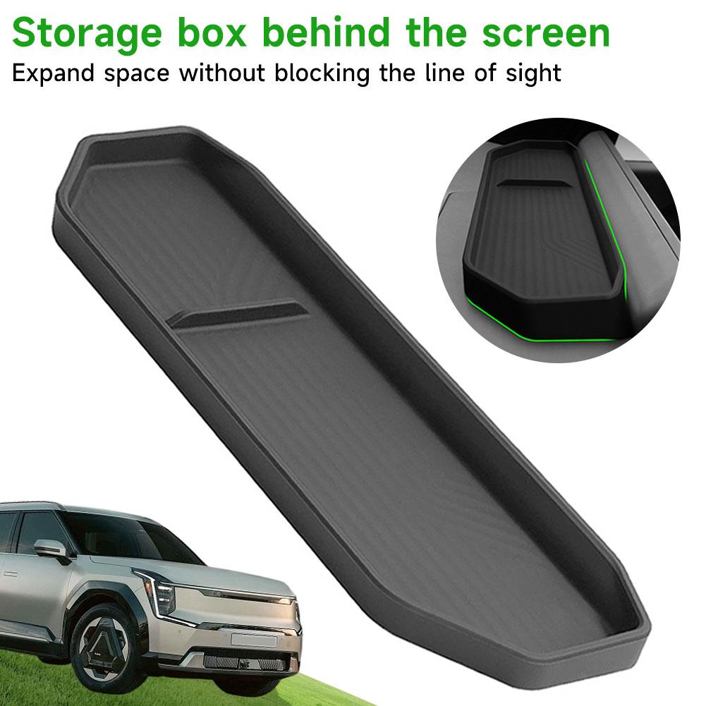 Car Interior Organizer Storage Space Durable Accessory Car Behind Screen Storage Box Interior Fit For Kia EV9 2025-2025 Models