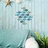 20pcs/set Easy To Intall Fish Wall Hangings Ornament Cartoon Ocean Fish Sculpture  Lake