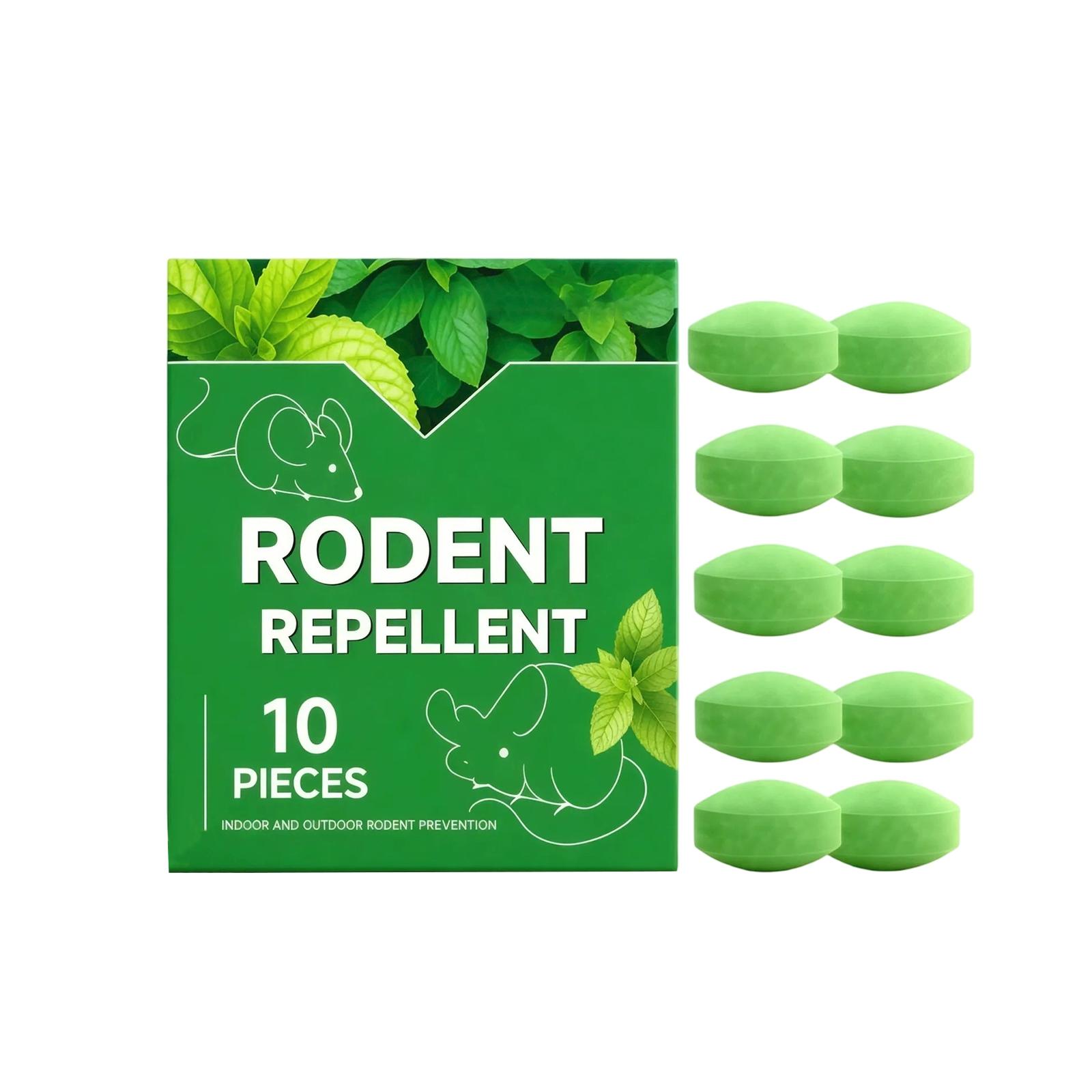 10 Pack Powerful Rat Repellents Pills, Natural Pest Deterrent For Home & Garden, Pet-Safe & Poison-Free, Easy-to-Use Rodent Control One Size