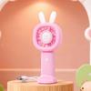 New Cute and Adorable Bunny Handheld Portable Mini Fan with Base and Desktop Mini Charging Fan