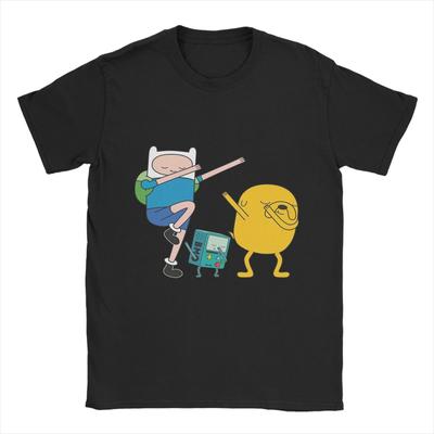 Adventure Time T-shirt Zomer Finn Jake BMO Dab Katoenen T-shirts Voor Heren Trending Print T-shirt Korte Mouw Basic Top Tees