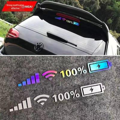 Car Personality & Signal Decoration Stickers for Glass, Windshield, WiFi, and Battery