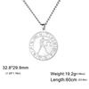 My Shape 12 Constellation Necklace Gothic Zodiac Pendant Chain Women Men Leo Aries Virgo Capricorn Birthday Jewelry Wholesale