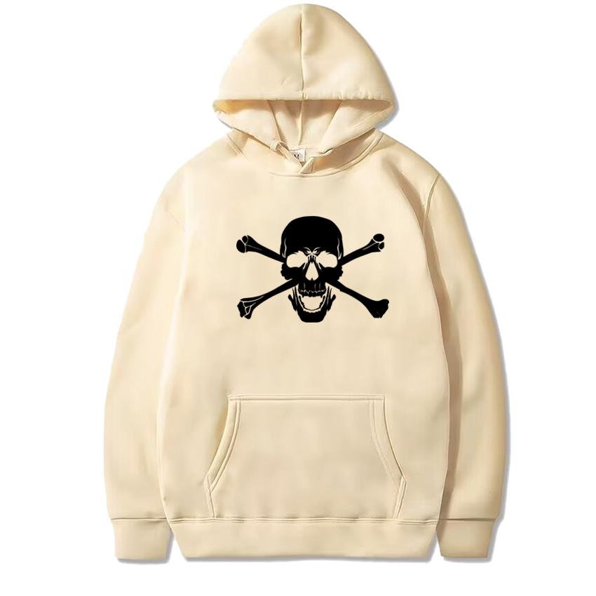 2025 Rock Skull Halloween Graphics Printed Streetwear Hoodie Men Women Vintage Punk Sweatshirt Unisex Casual Fleece Pullovers