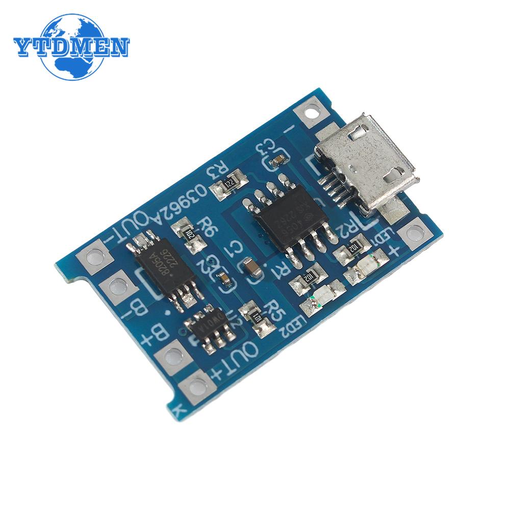 

5 шт. 5 В 1 А Micro USB 18650 Літієва батарея Зарядна плата TP4056 Літієва зарядна плата із захистом Модуль зарядного пристрою хакі