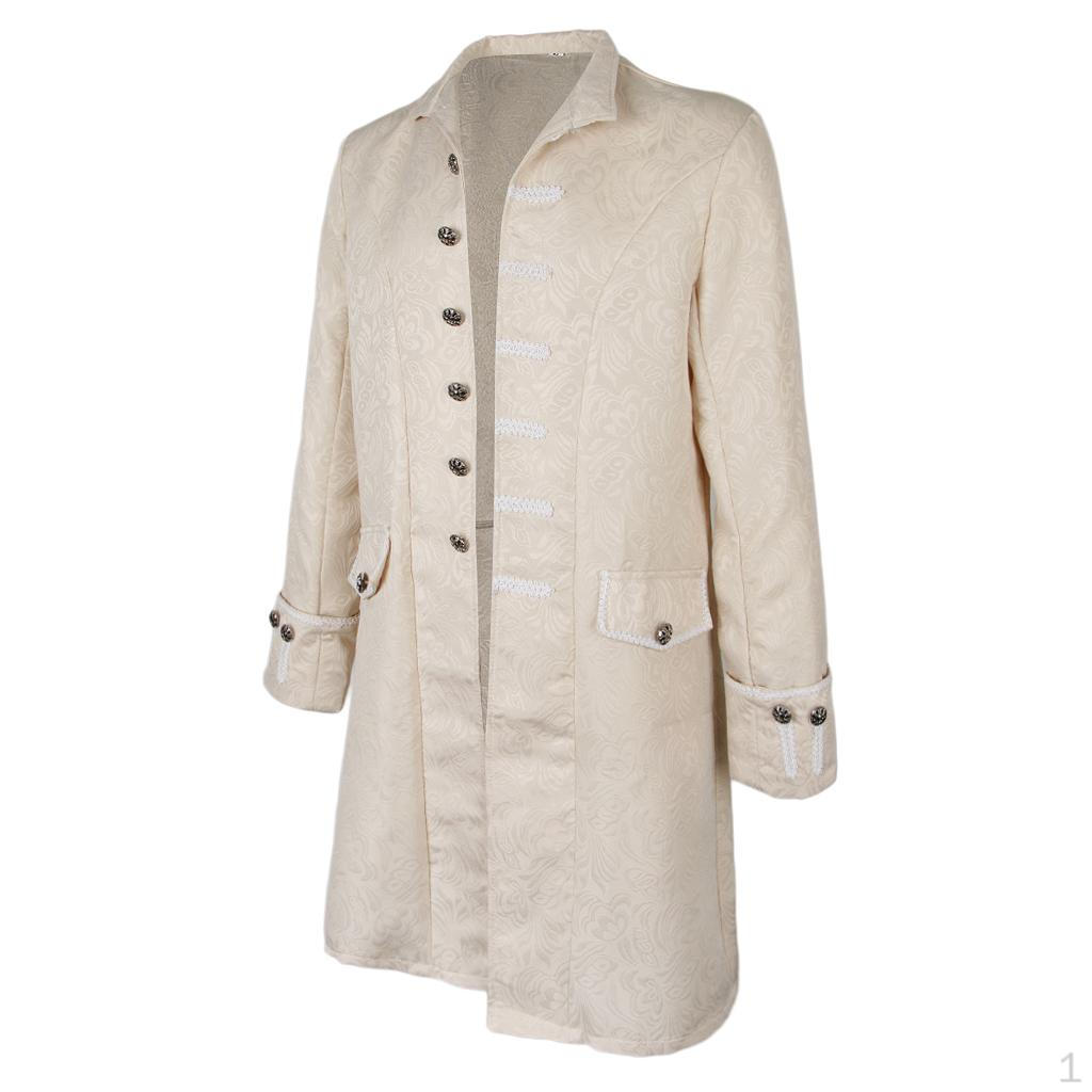 Coat Steampunk Gothic Vintage Punk Casual Loose Solid Color Jacket Suit