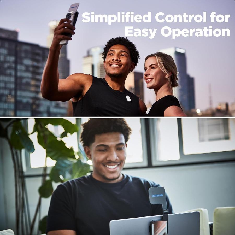 

Amaran Go Магнитный Селфи-свет для телефона Совместим с магнитами MagSafe Qi2 Двойной светодиодный источник света с регулируемой подсветкой зеркала CC United States