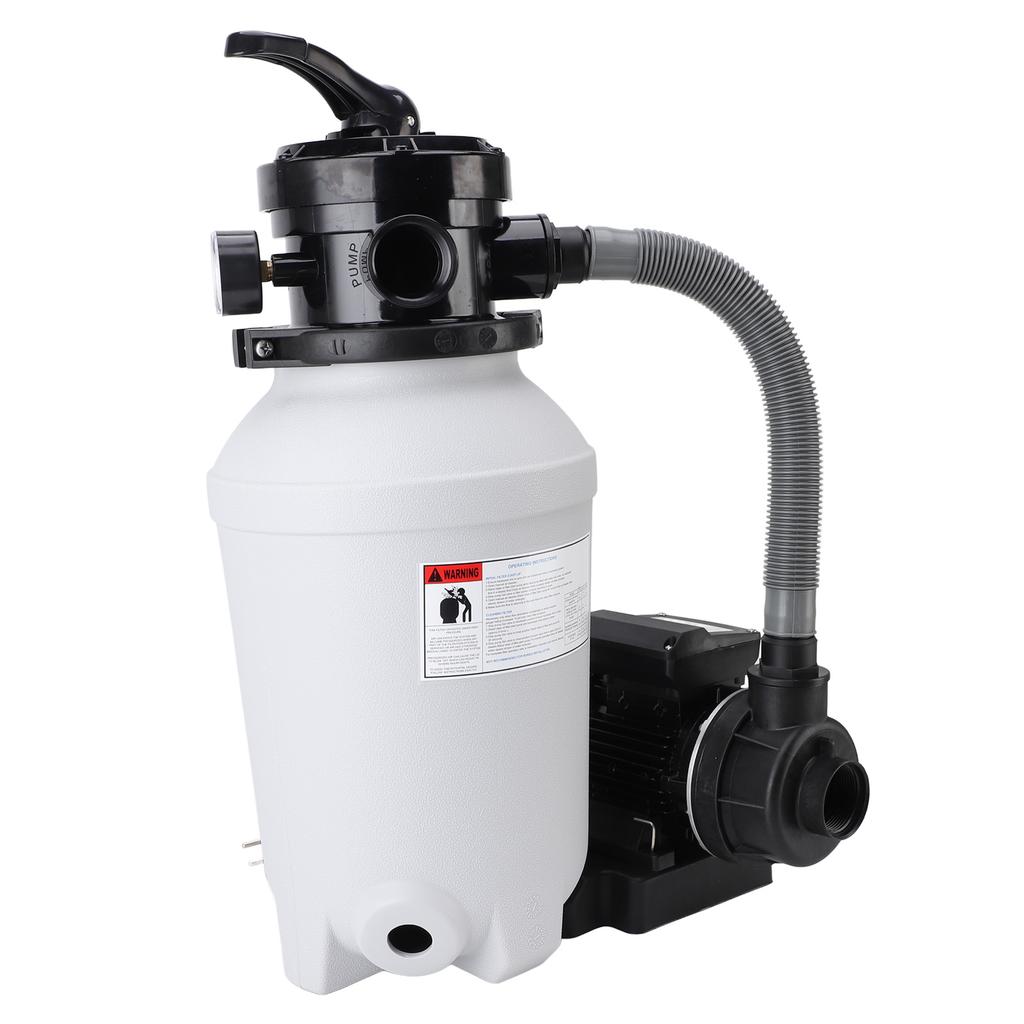 Sand Filter Pump System for Above Ground Pools 10 Inch Sand Tank 0.25HP 250W Pool Pump IPX5
