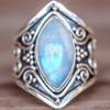 Jianjie Retro Moonstone Thai Silver Ring with European & American Style
