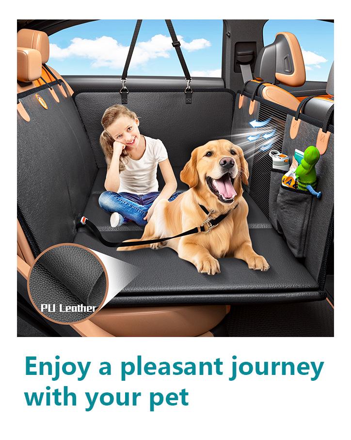 Scratch-Resistant Dog Seat Cover: Waterproof Car Pet Mat with Hard Bottom Extension