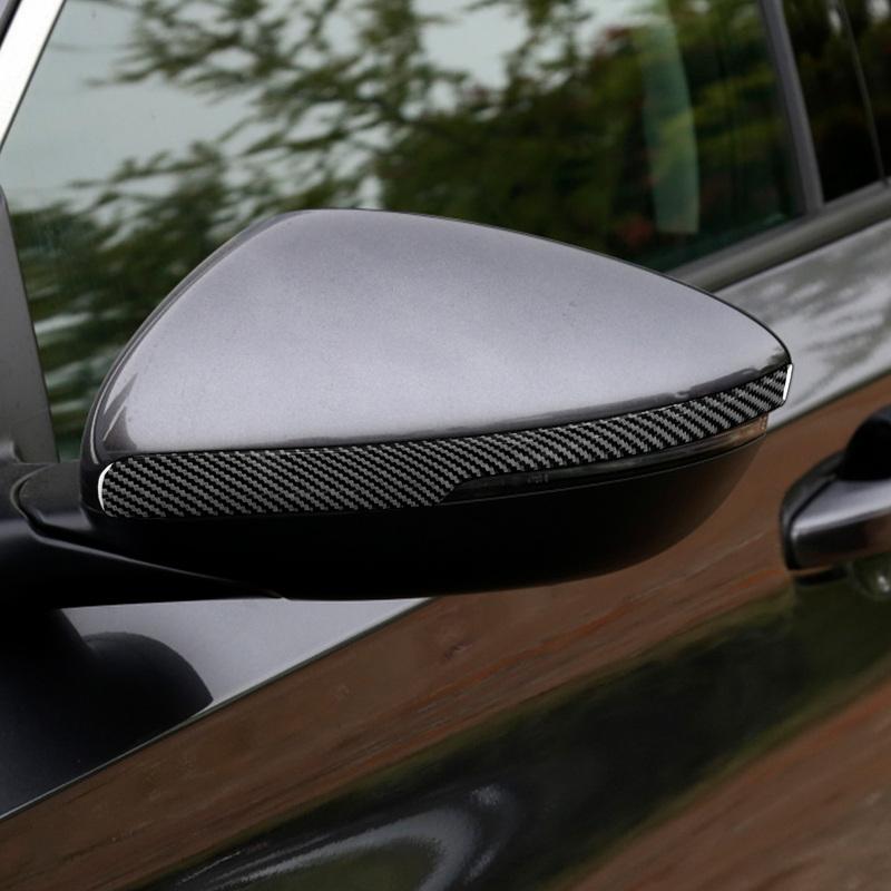 Real Carbon Fiber Car Accessories Side Mirror Strip Decorative Cover Soft Sticker For Honda Accord 10th Gen 2018