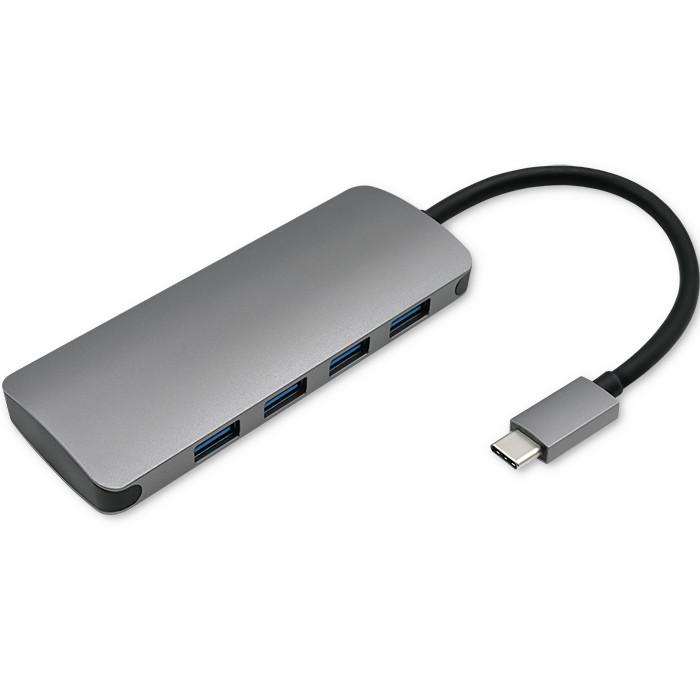 Adattatore Hub Qoltec USB-C 3.1 5 in 1 | 4x USB 3.0 | DC