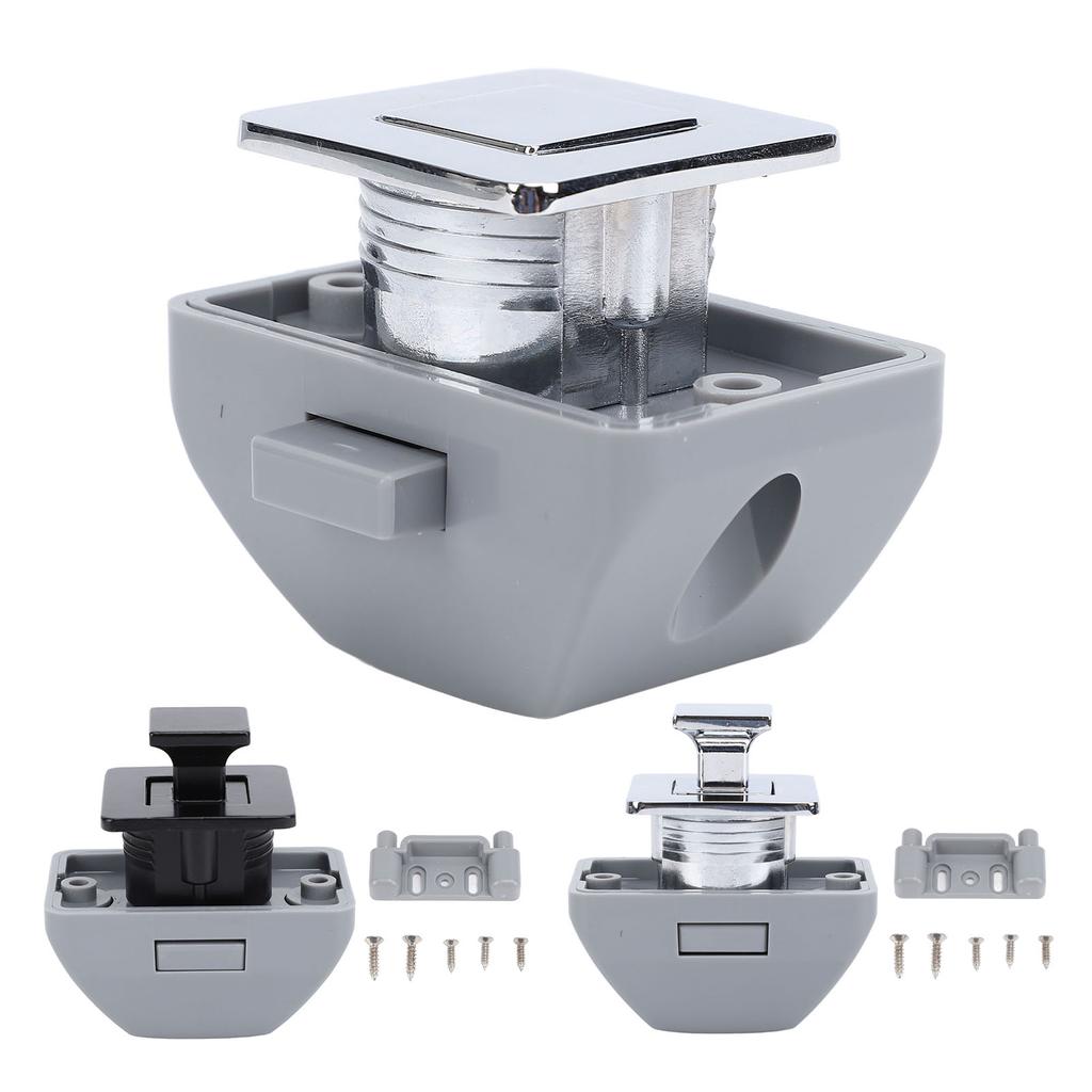 RV Push Cabinet Lock Metal Push Button Keyless Cupboard Drawer Compartment Latch Lock Catch for Cara