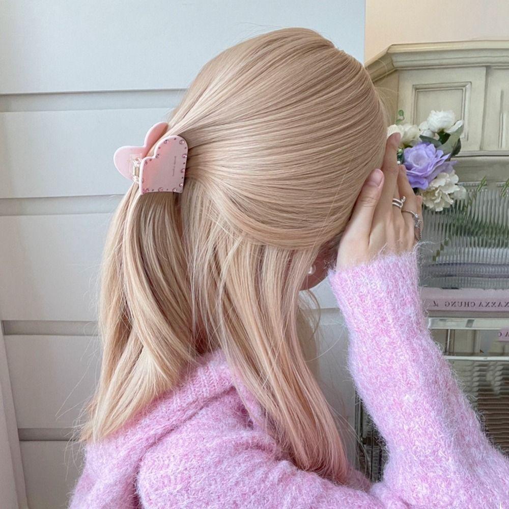 Geometry Shape Female Hair Accessories Korean Style Grab Clip Love Hair Claw  Hair Clip
