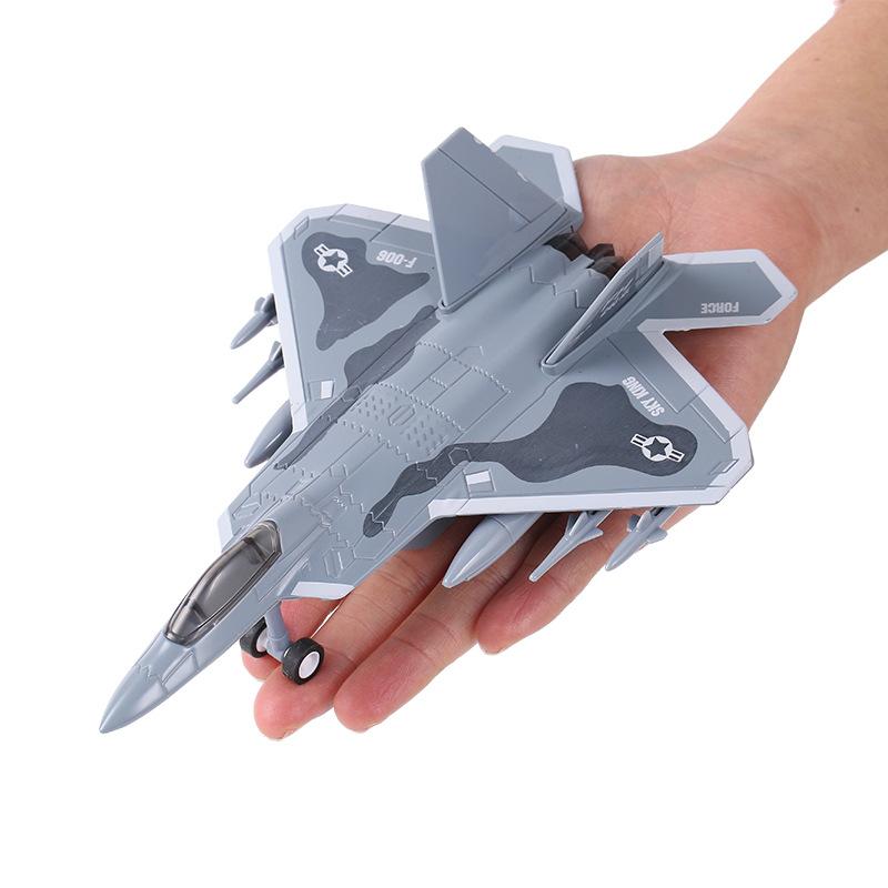 Alloy Fighter Plane Toy with Sound And Light Features Boy's Holiday Gift Airplane Model Toy