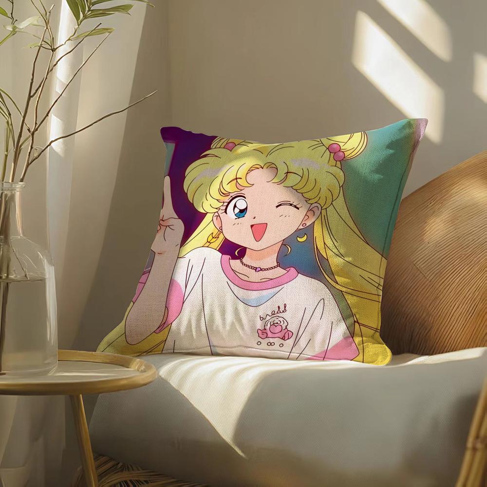 S-Sailoranimem-Moon Pillow Case Pillowcase, Double-Sided Printed, Sofa Cushion, Bedroom Headboard