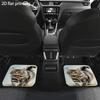 4pcs Car Floor Mats, Long-Haired Cat In Watercolor Design, Universal Fit For Front And Rear Seat Accessories, Material, Wear Res