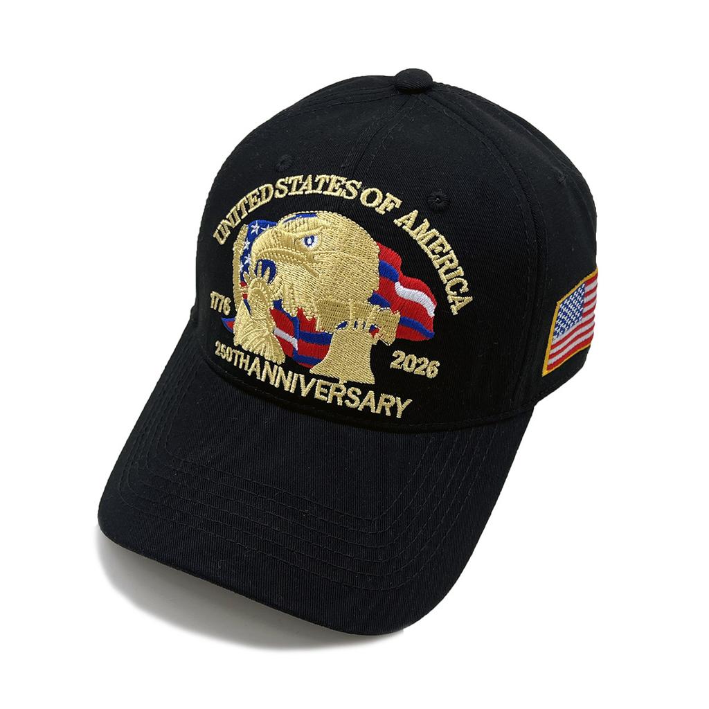 Baseball Cap Embroidery American Eagle Head 250Th Anniversary Cap Embroidery Sunshade Cap