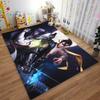 Combat Heroes Anime Style Rug Suitable for use as an anti-slip game mat for living room and bedroom sofas