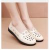 Sandals Summer Breathable Fashionable Hollow Leather Shoes Soft Sole Non Slip Flat Bottom Women's Shoes Perforated Shoes