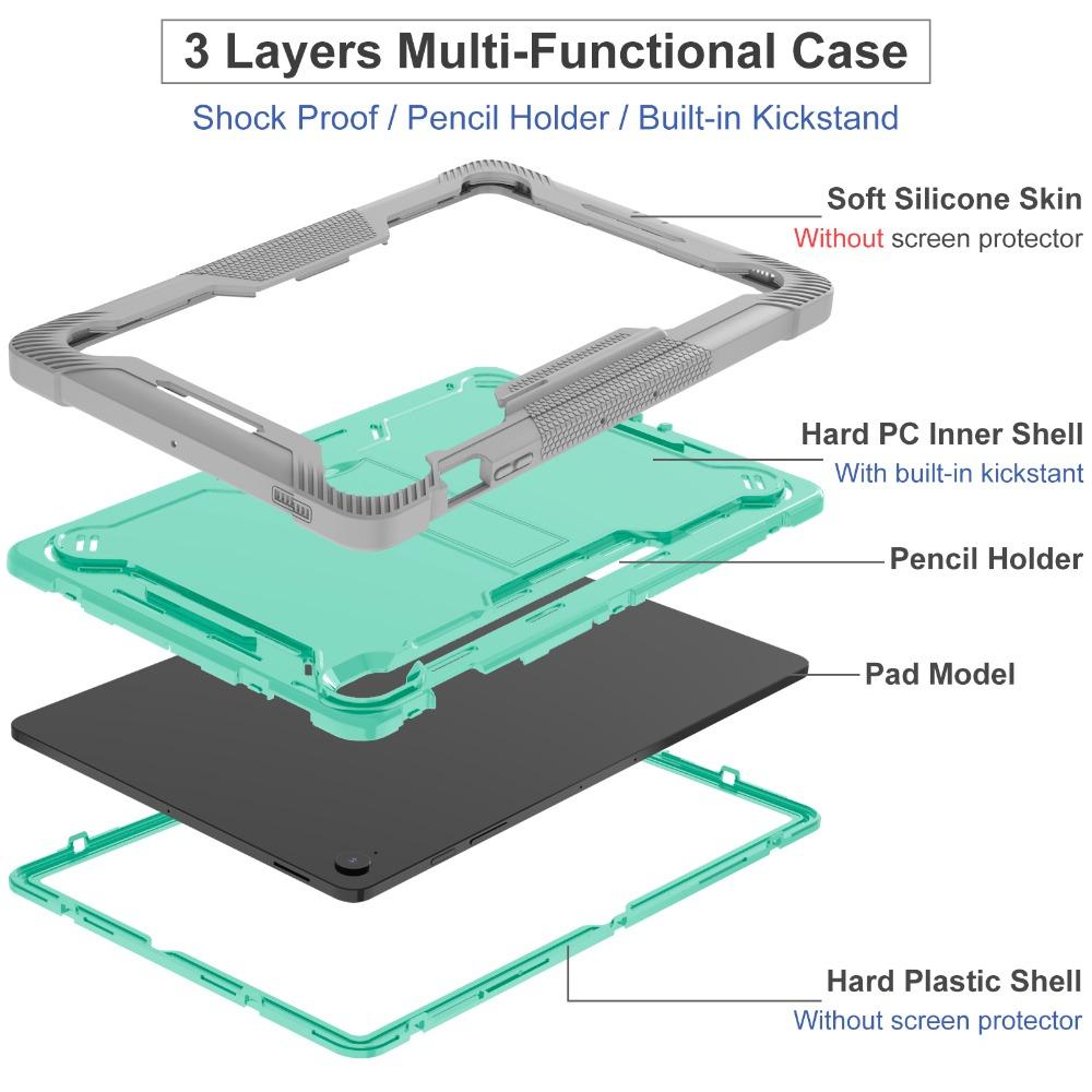 Shockproof Case for Samsung Tab S10 FE Plus 2025 with Kickstand Heavy Duty Protective Cover