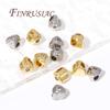 Heart Shape Beads For Bracelets 18K Gold Plated Separators For Beads,Spacers Beads,DIY Jewelry Making Supplies