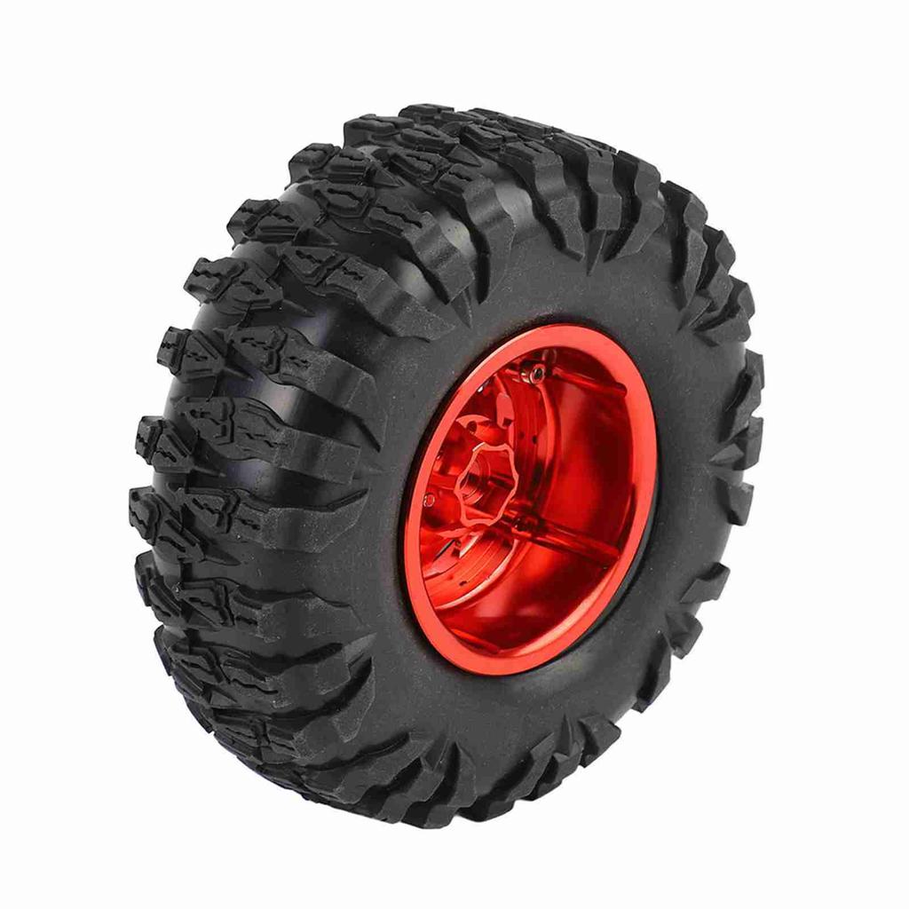 4pcs RC Crawler Rubber Tire Metal Wheel Hub Accessory Fit for 1 10 RC Car 2.2 Inch