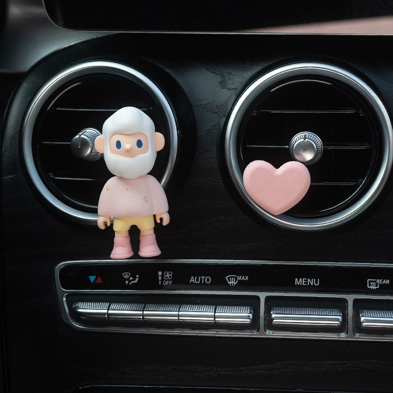 New Car Gift Car Perfume Fragrance Cute Cartoon Air Vent Decoration Car Aroma Diffuser Stone Car Interior Ornament Fragrance