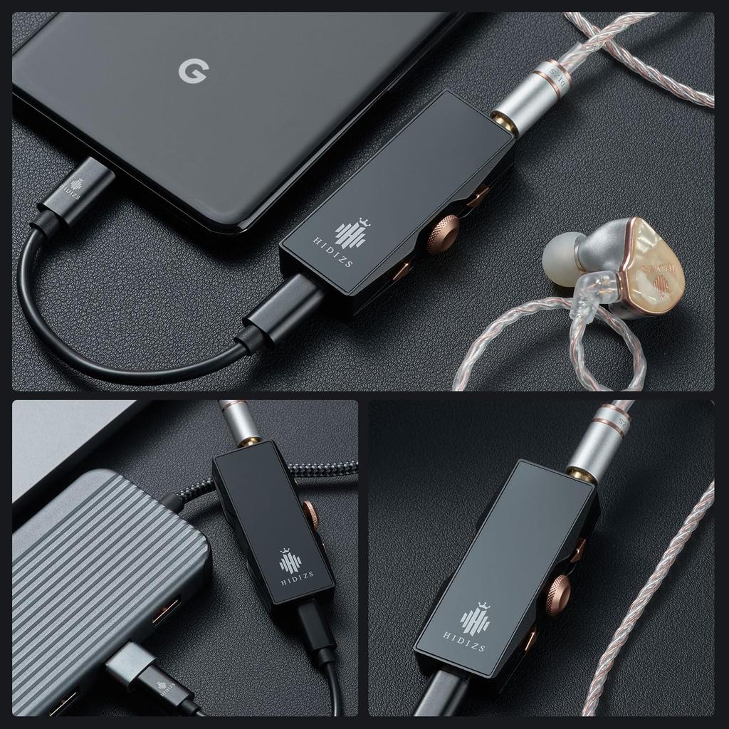Hidizs S8 Pro Robin Portable DAC with Dual DAC Volume Compatible with and USB-C 32-bit Chips, Control, 3.5mm & 4.4mm Output, Windows, Mac, Android,