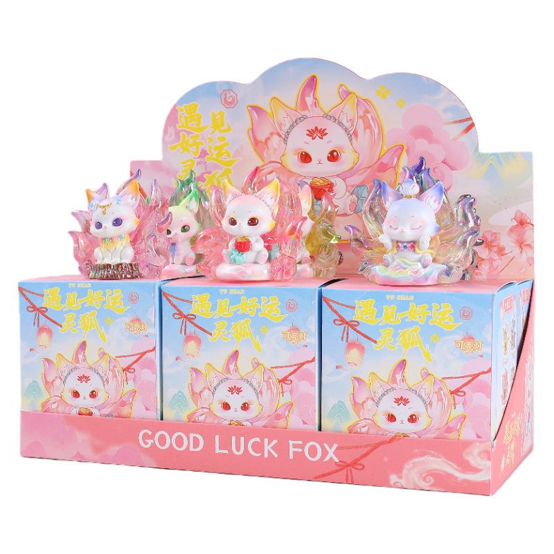 

Удачи Лиса Девятихвостая Лиса Слепой бокс Китайский Древний стиль Смоляное украшение Настольное Домашний декор Модная игрушка Подарок для друзей Игрушки