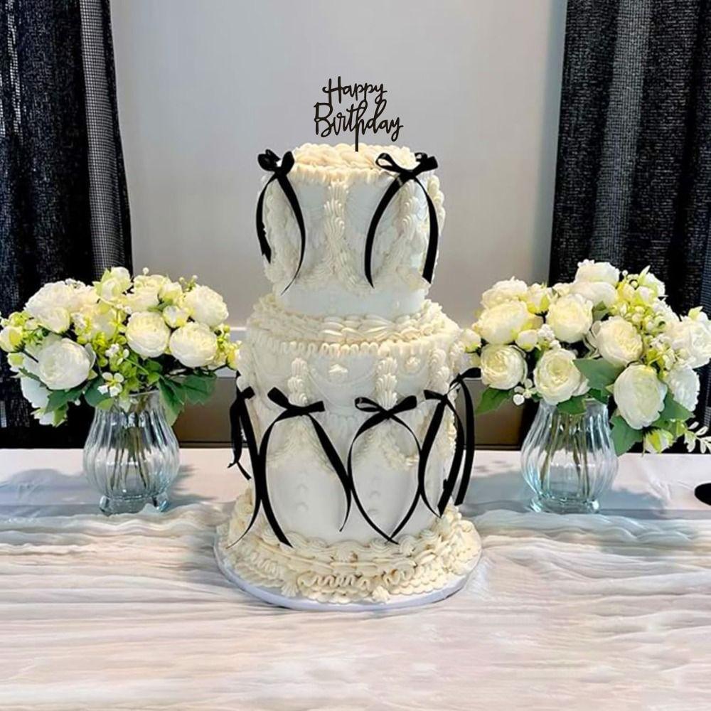 7 PCS Funny Cake Decorating Multipurpose Happy Birthday Sign 2025 Ribbion Cake Topper