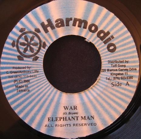 

7inch Record ELEPHANT MAN - War NONE Harmodio Jamaica Reggae, Ska & Dub Used