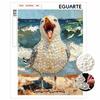 Creative DIY Framed Pearl Art Kit with Seagull On Beach Pattern Sparkling Bead Canvas Ready To Display Relaxing Gift for Adults