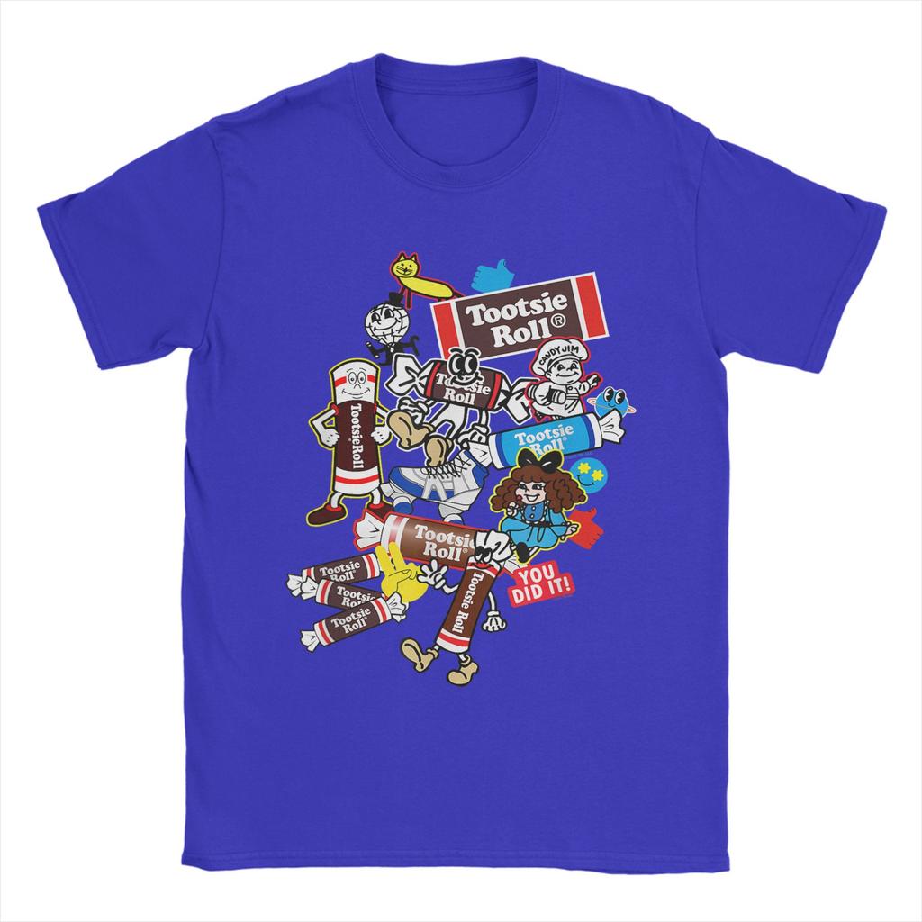 Tootsie Roll History of Tootsie Rolls Stickers Candy T Shirt Summer Cotton T-Shirts For Men's Casual Tshirt Short Sleeve Tops