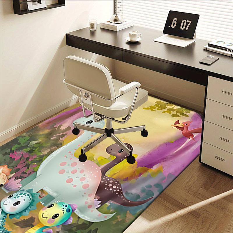 Stuhlmatte: Süßer Dinosaurier-Druck Büro-Teppich Übergröße Teppich für Heimdekoration, Sofabezug, Geschenkidee Geeignet für Schlafzimmer, Wohnzimmer