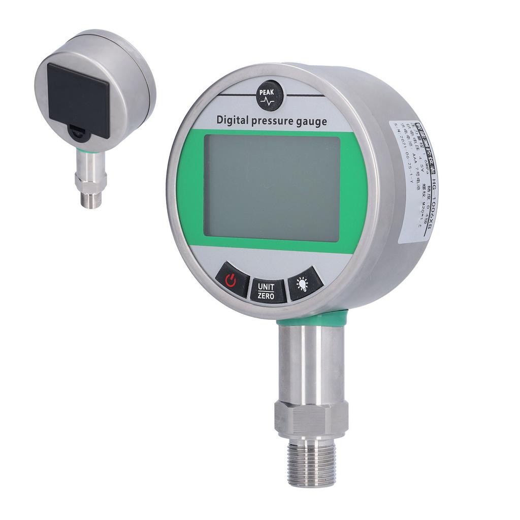Digital Hydraulic Pressure Gauge Stainless Steel Accurate with Lower Mount 4.5V 1.6MPa