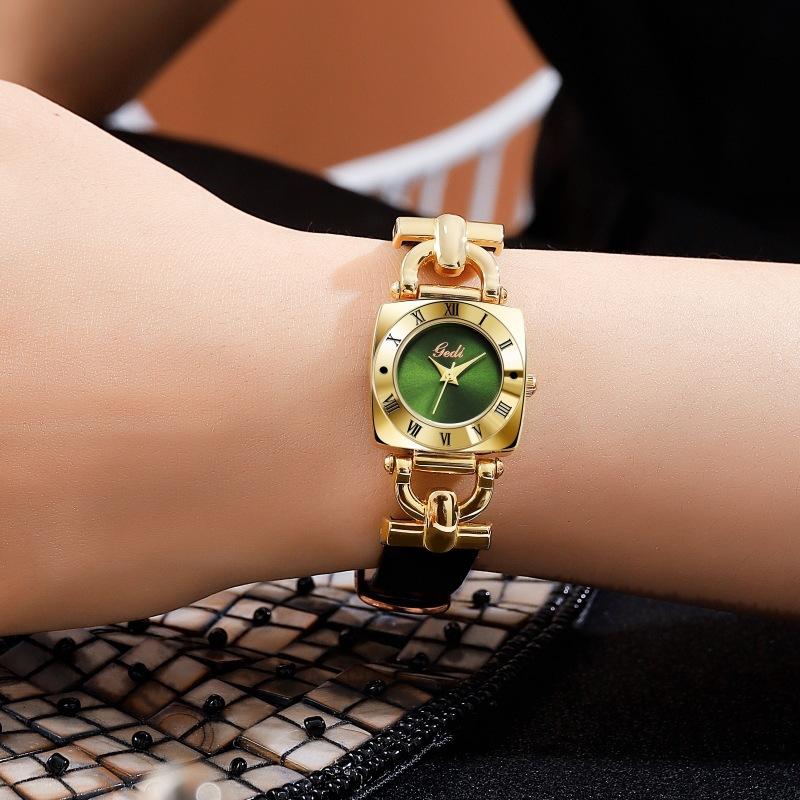 Niche High-End Women'S Watch Retro Square Plate Trend Quartz Watch Women'S Belt Watch