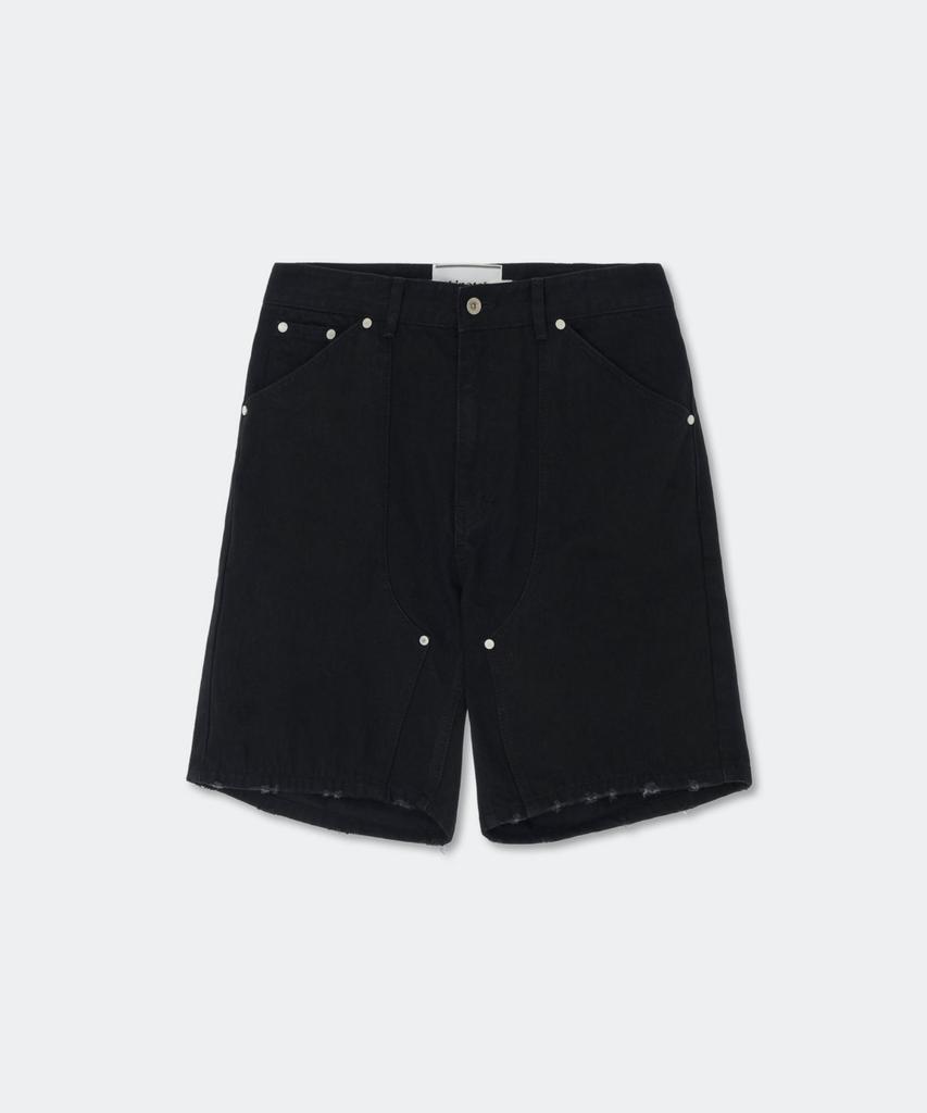 KINETO Double Knee Carpenter Denim Shorts_Black