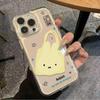 Yellow Gemi Rabbit Transparent Cartoon Case for iPhone 14, 15, 16Pro, 17, 17P