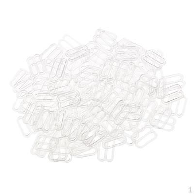 100pcs Nylon Clear Bra Adjusters Slider Adjustable Underwear Accessory 12mm